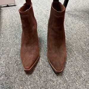 Vince Camuto Brown Suede Ankle Booties